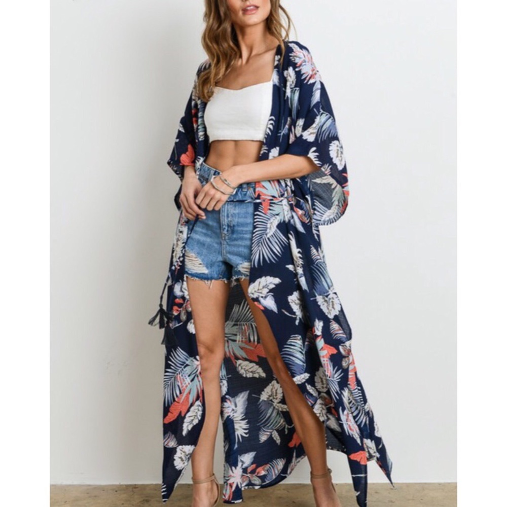 Floral Print Kimono